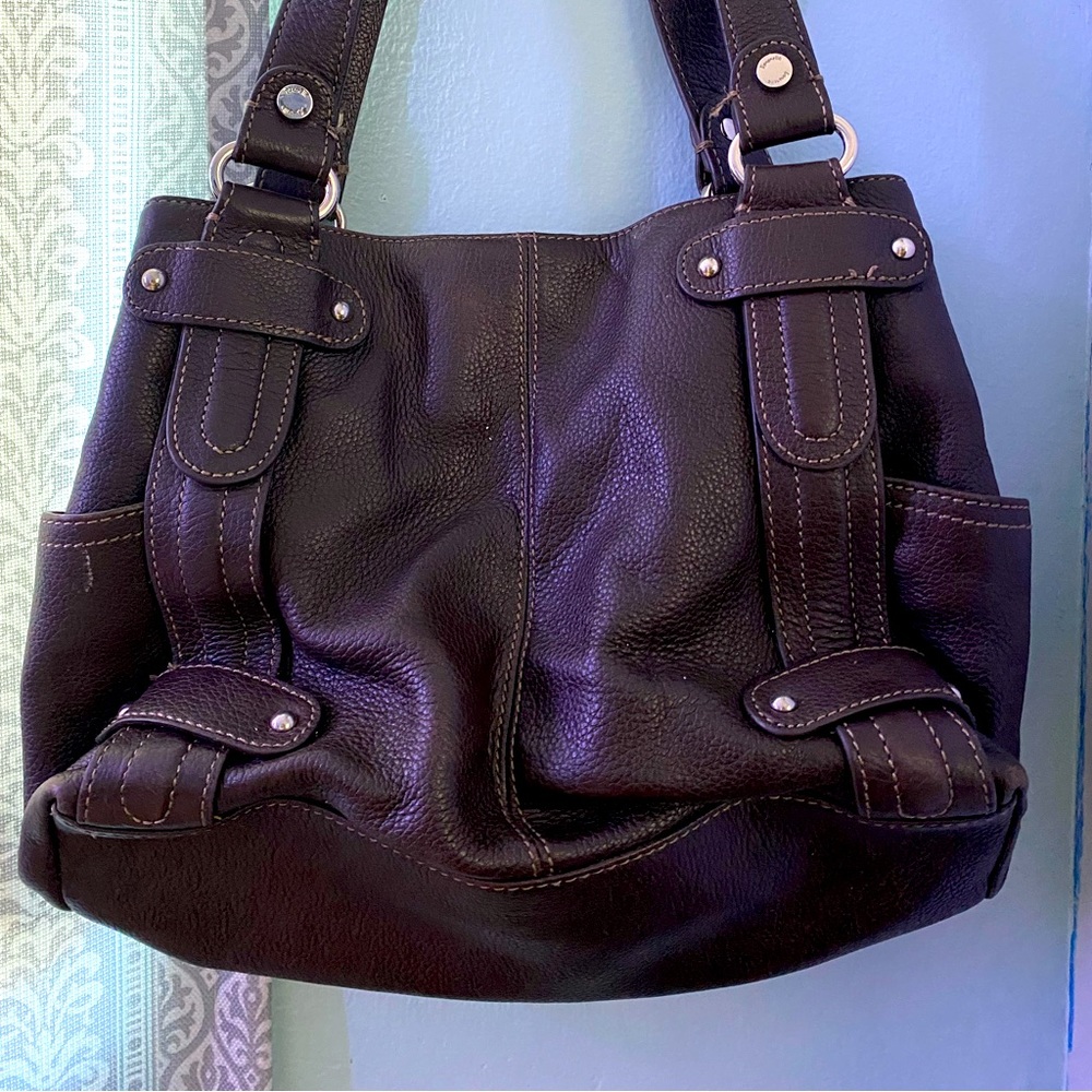 Brown Leather Tignanello Purse